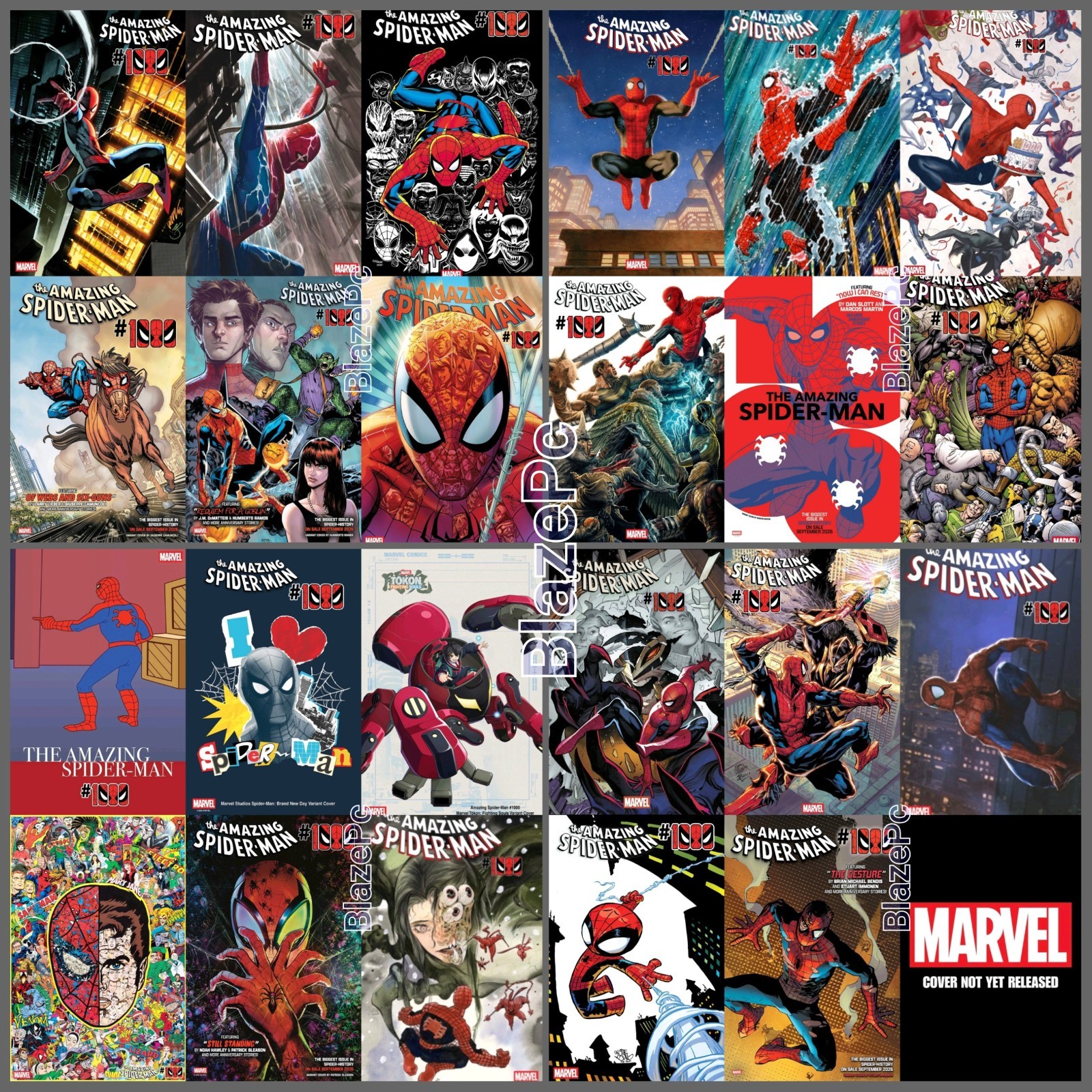 Amazing Spider-Man #1000 Cover A-Z Variant Set Options 2026 Presale 9/16