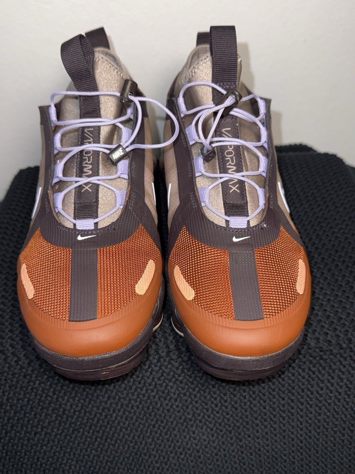 Nike Air Vapormax 2019 Utility Brown Orange Trail Running  Trail Hike 7.5