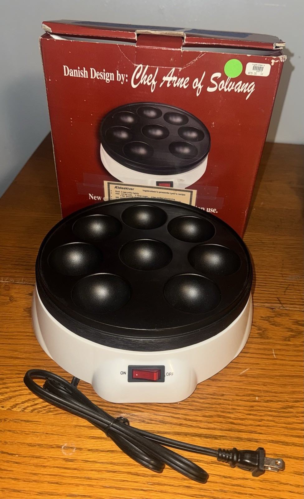 Electric Æbleskiver Pan Stove Danish By Chef Arne Of Solvang - New In Box