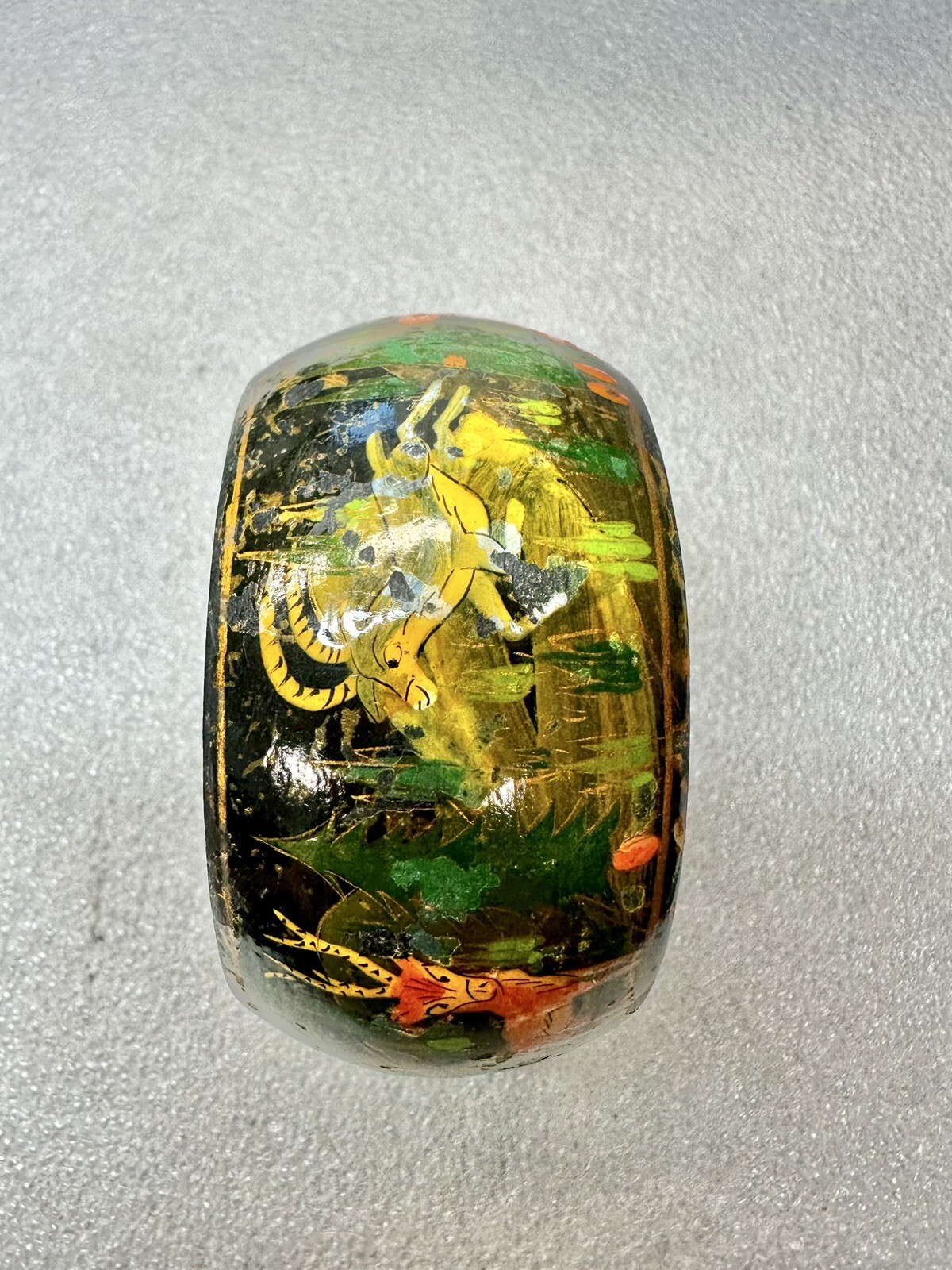 Hand Painted Wood Russian Fairy Take 7.5” Bracelet 1.5” Wide