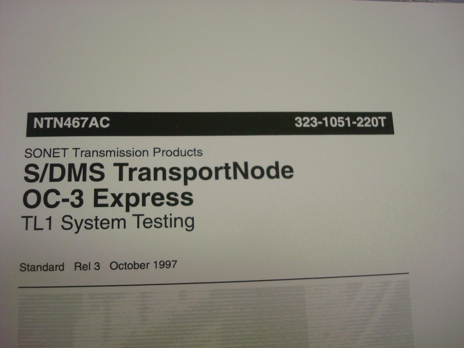 Nortel TL1 Network Manual #