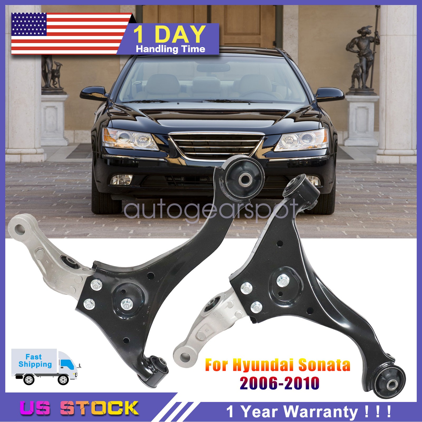 Front Lower Left Right Control Arms for Hyundai Sonata 2006 2007 2008 2009 2010