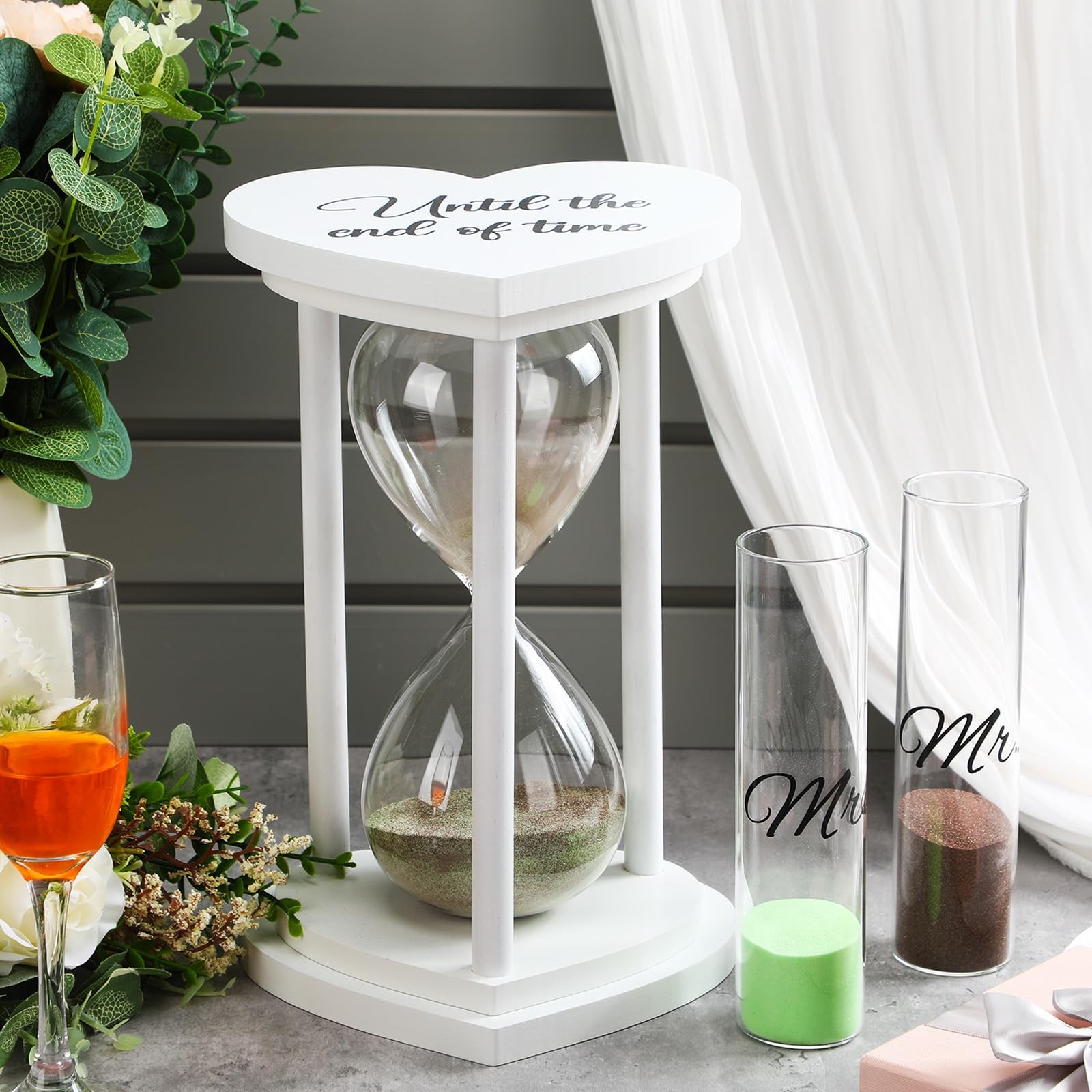 Anglechic Unity Sand Wedding Ceremony Set Include Wooden Unity Hour Glass 2