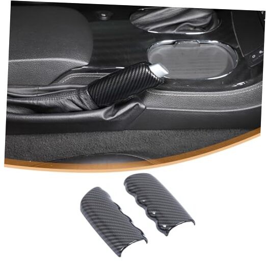 for Corvette C6 Car Handbrake Cover ABS Parking Brake Lever Carbon Fiber Style
