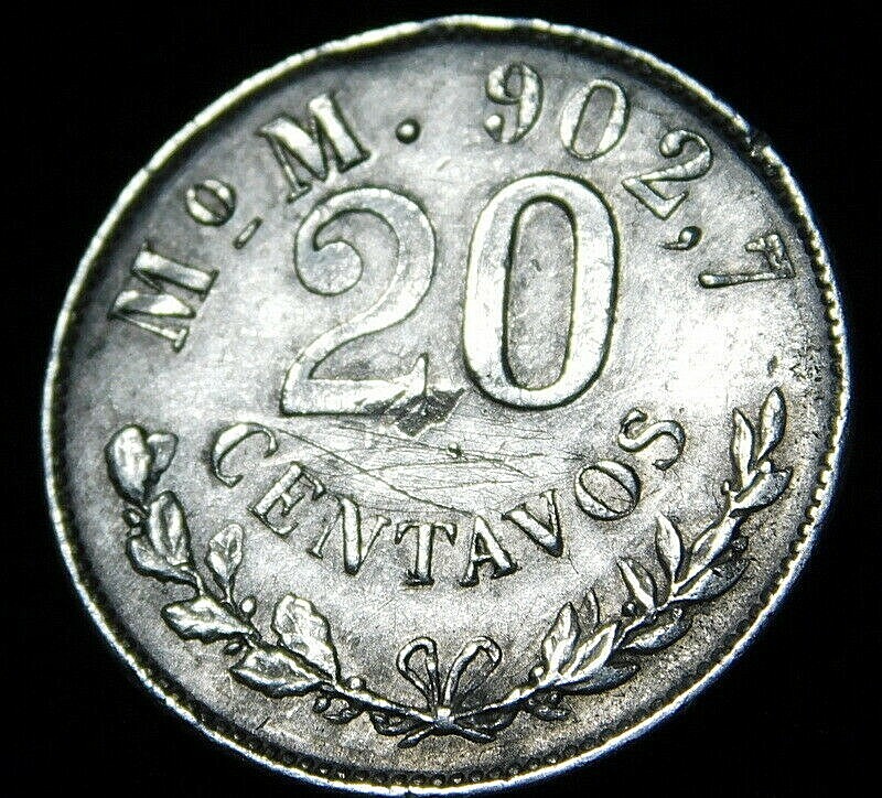 Mexico 1899 20 Centavos Silver ------ A22-2-429