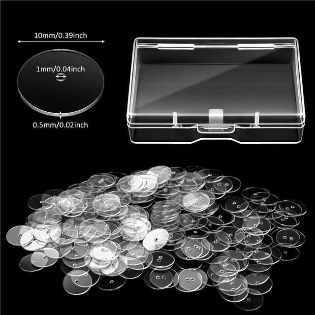 Clear Disc Pads to Stabilize Earrings Plastic Discs for Earring Backs 200