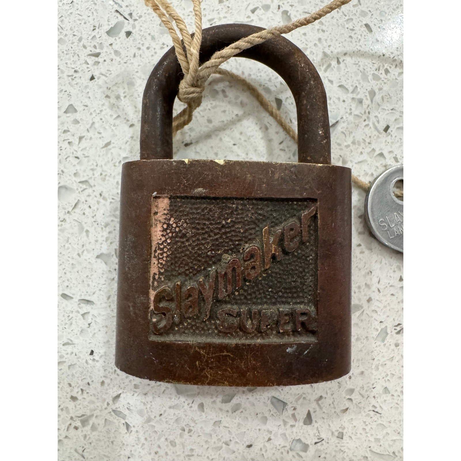 Slaymaker Super Vintage Brass Padlock With Key