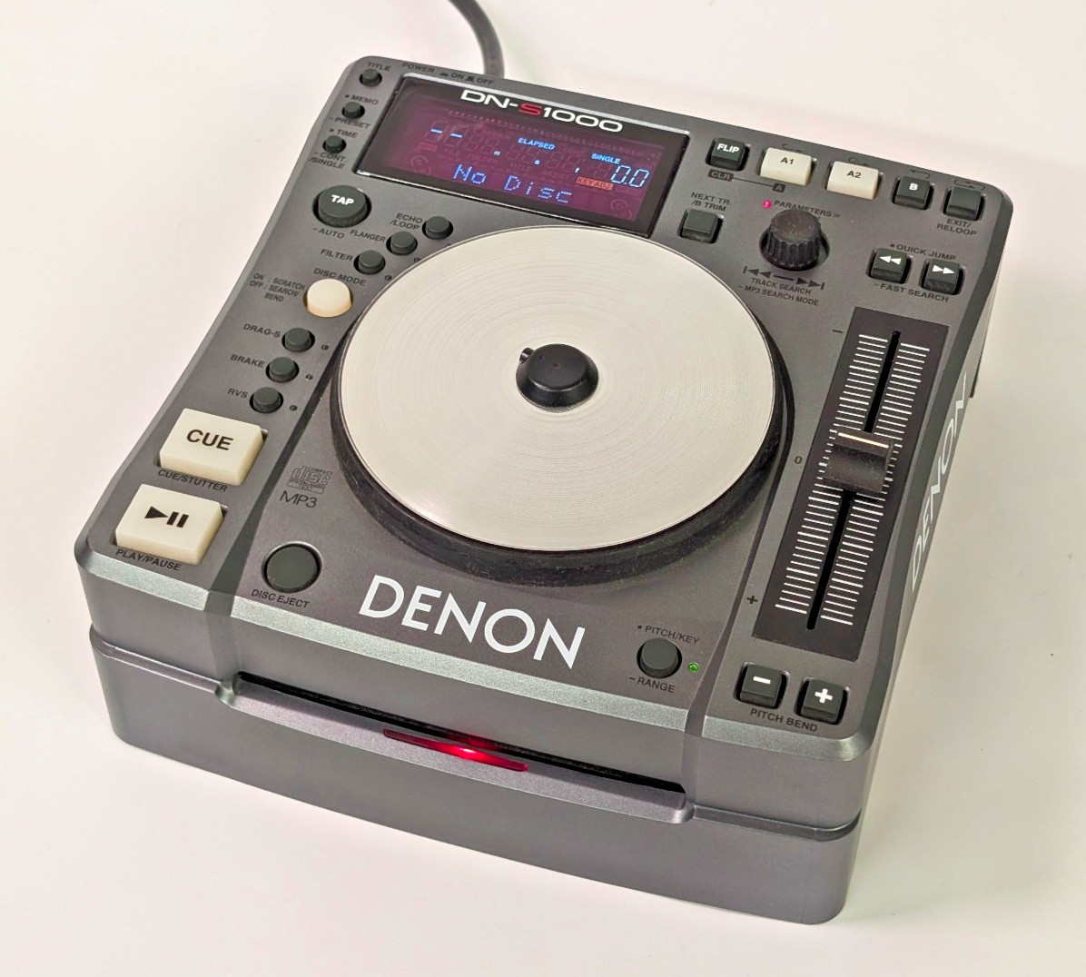 Denon DN-S1000 Tabletop DJ CD player; tested, works