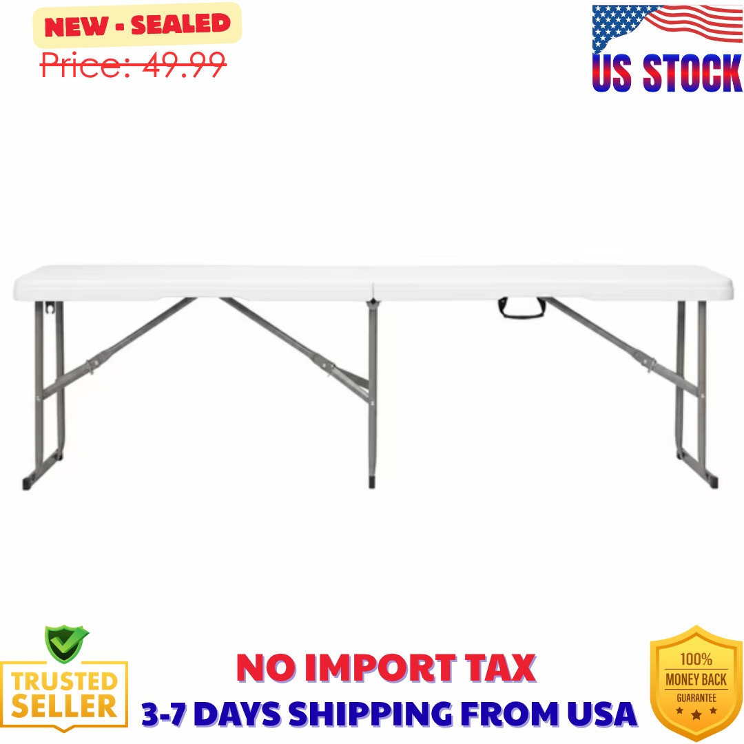 6 FT Portable Plastic In/Outdoor Picnic Party Camping Dining Folding Bench