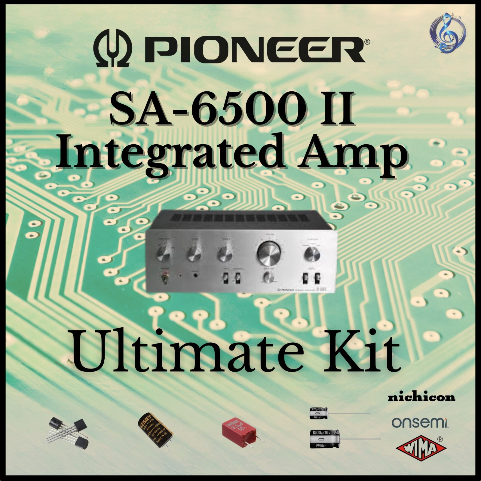 Pioneer SA-6500 II Integrated Amp Ultimate Upgrade Kit Genuine Parts Restoration