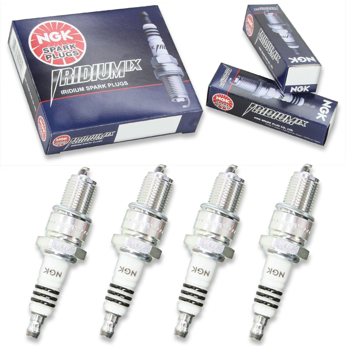 4pcs Norton SS NGK Iridium IX Spark Plugs 750 Kit Set Engine ek