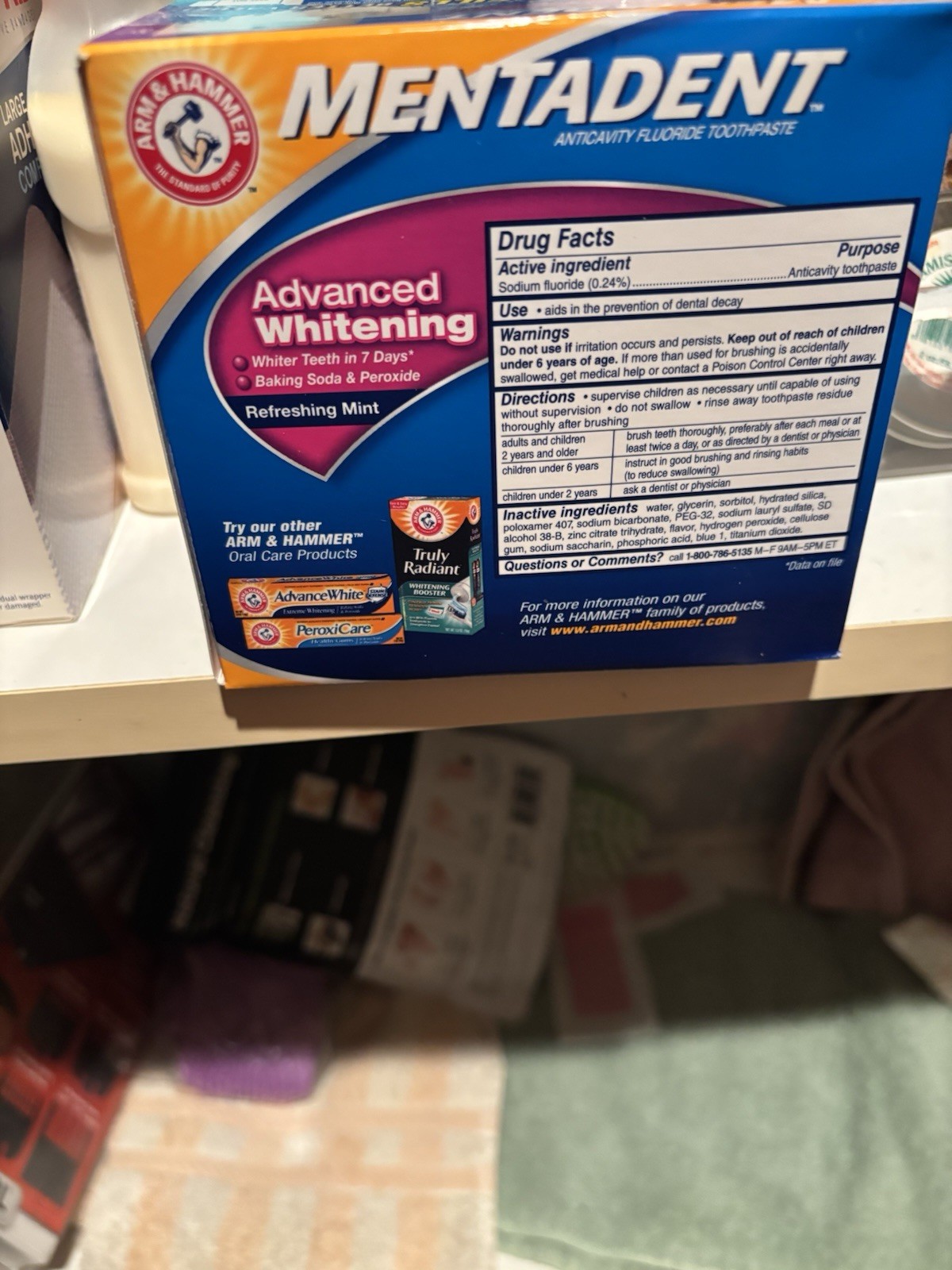 Mentadent Advanced Whitening Anticavity Fluoride Toothpaste 2 Pack