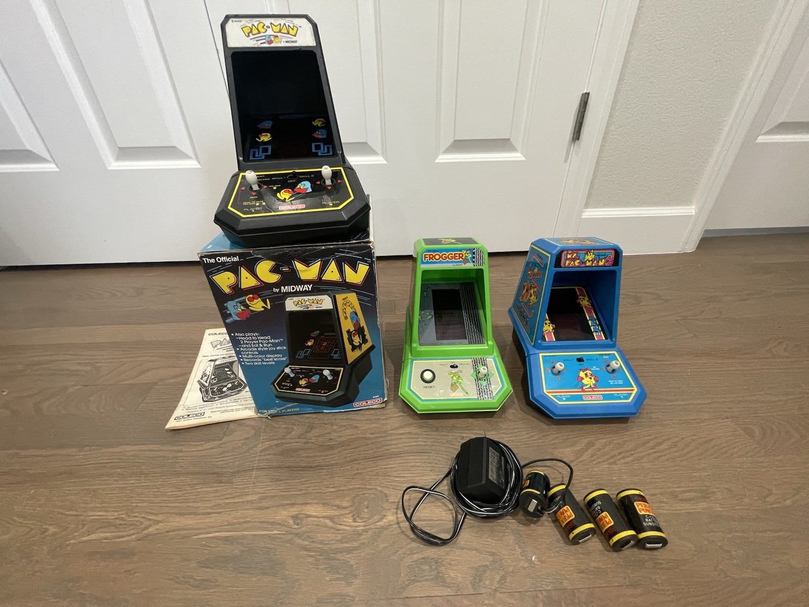 Coleco Package Of 3 Mini Arcade Games In Original Box with Coleco Perma Power