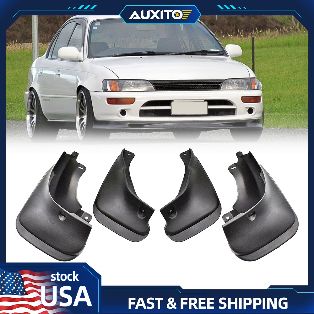 Fit Toyota Corolla AE100 93-97 Sedan 4pcs Guards Splash Mud Flaps LH-RH BLACK