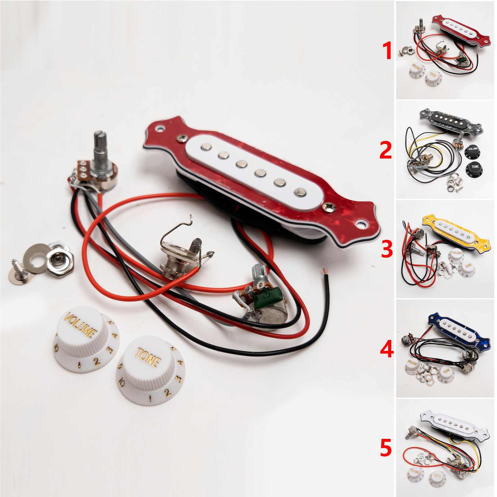 Sound Hole Guitar Prewired Pickup Set Up Pots Knobs Jack for Acoustic Guitar