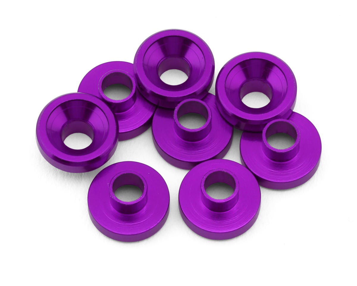 Reefs RC Aluminum Countersunk Servo Washers (Purple) (8) [SEHREEFS155]