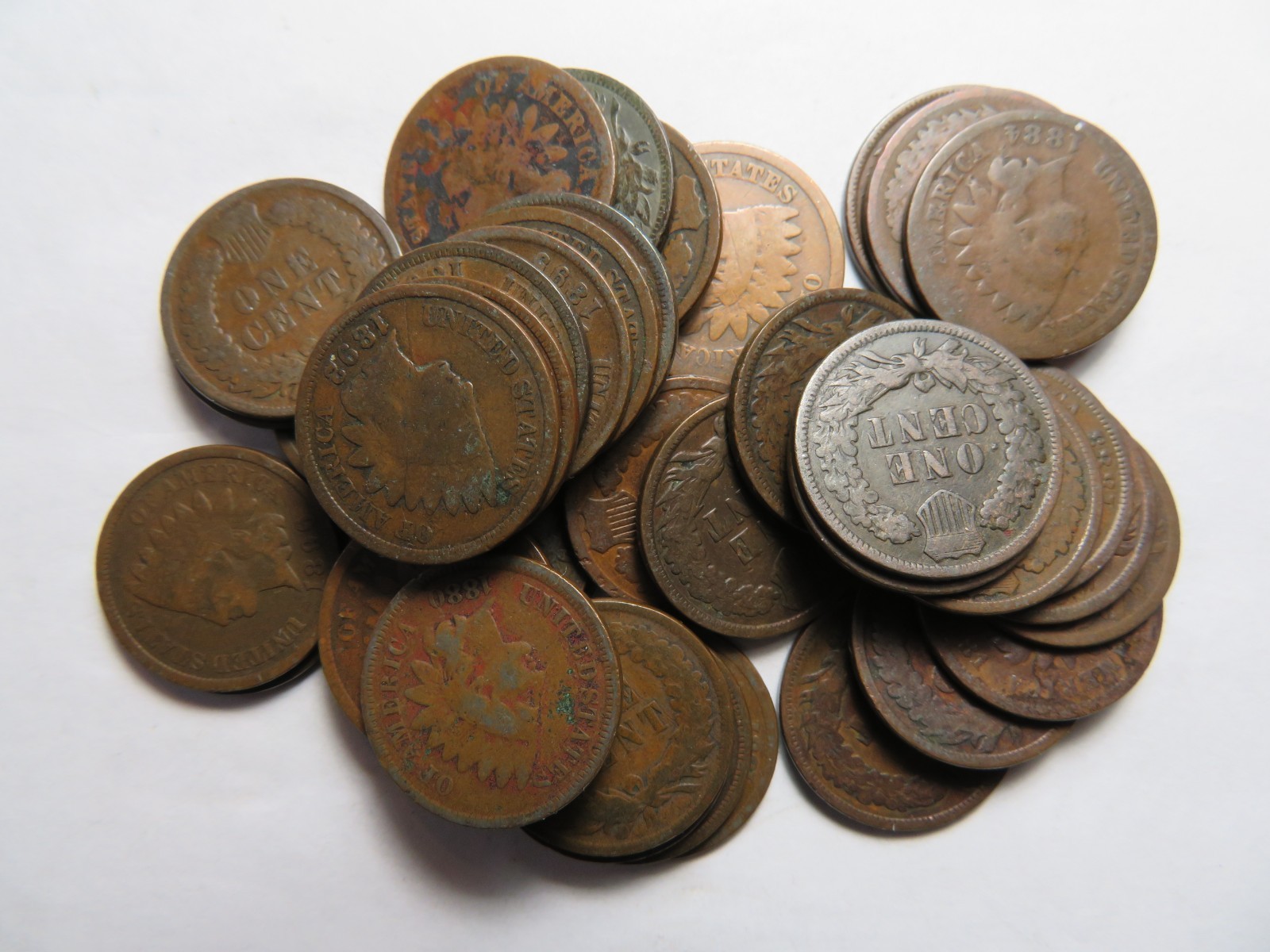 40 Indian Cents Between 1880 and 1899