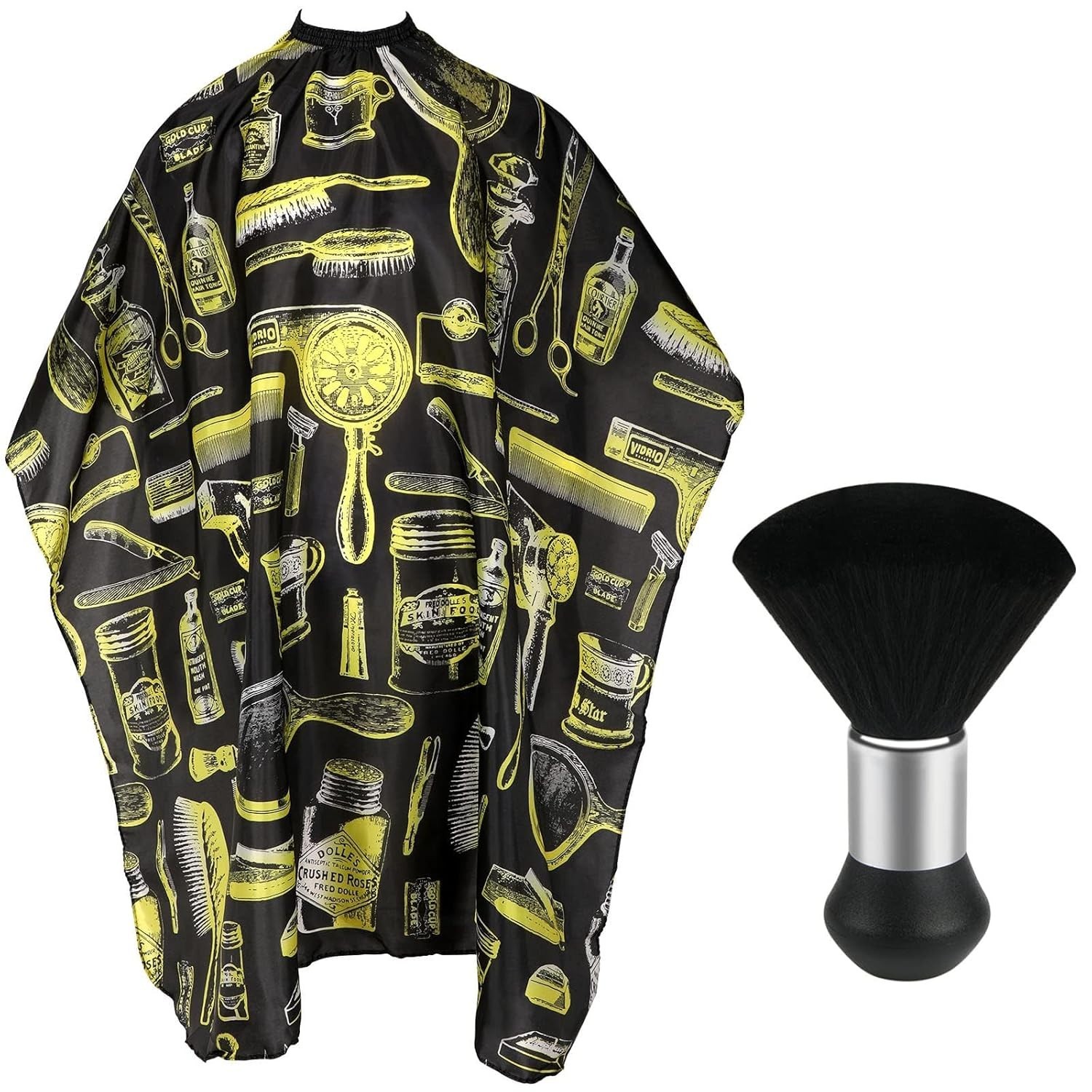 Versatile Hair Cutting Cape & Neck Duster Set – Soft Nylon, Full Body Coverage