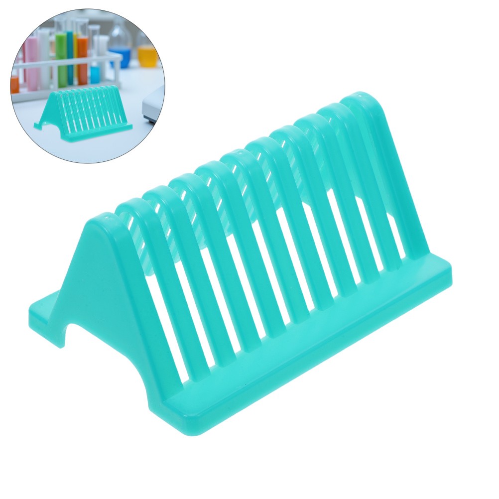 2 Pcs Staining Slides Rack Microscope Drying Glass Stand Laboratory