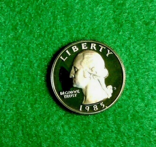 1985- S Washington Quarter  Clad Gem Proof  Deep Cam Nice US Coin