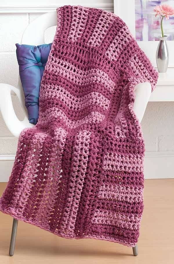 Crochet Pattern Book EASY Q-HOOK AFGHANS ~ 6 Designs