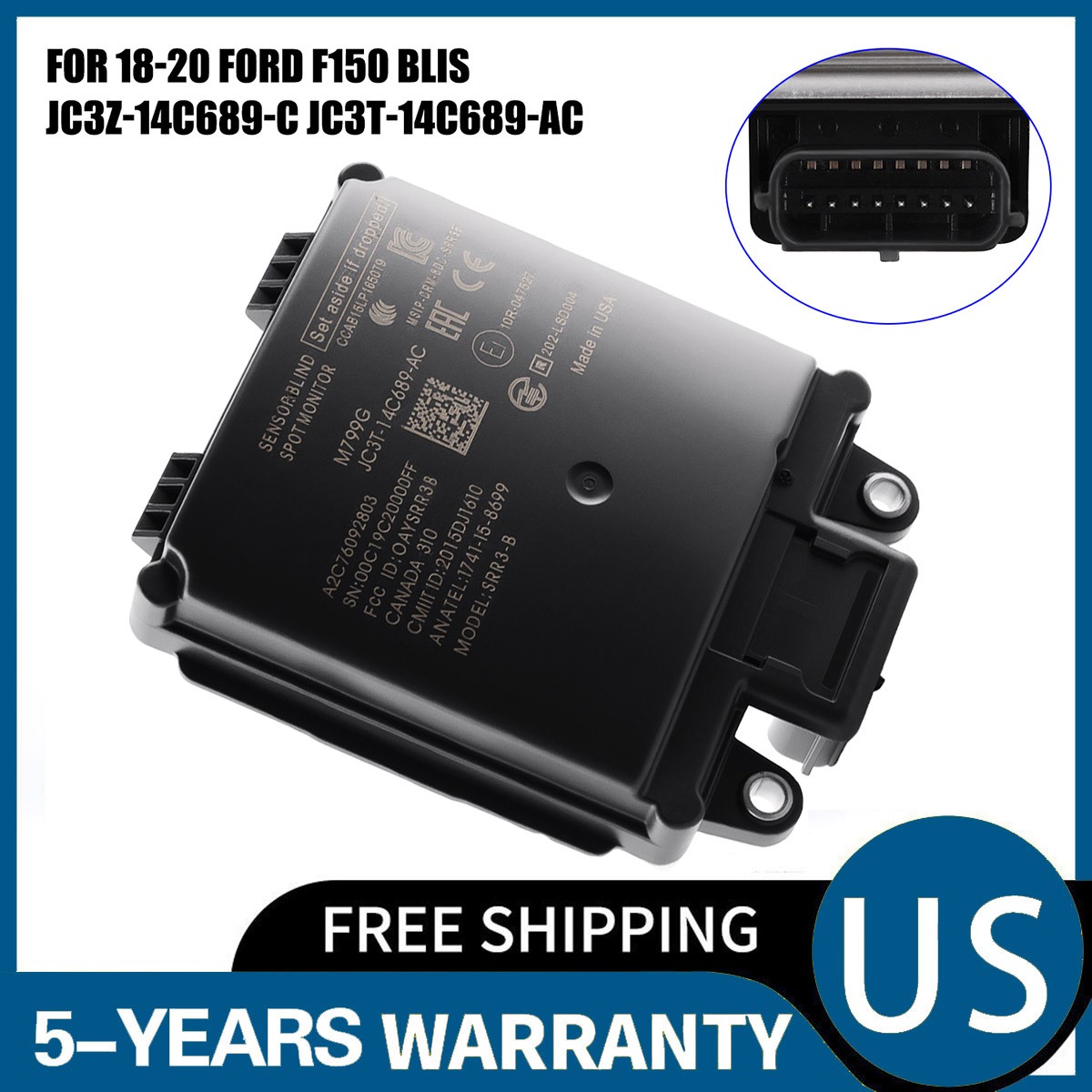 Sensor Blind Spot Monitor Module For Ford F150 F250SD F350SD PICKUP JC3T14C689AC