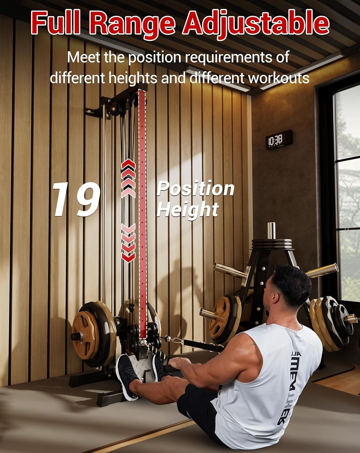 LAT Pulldown Machines Wall Mount Cable Machine Cable Crossover Machine Home Gym