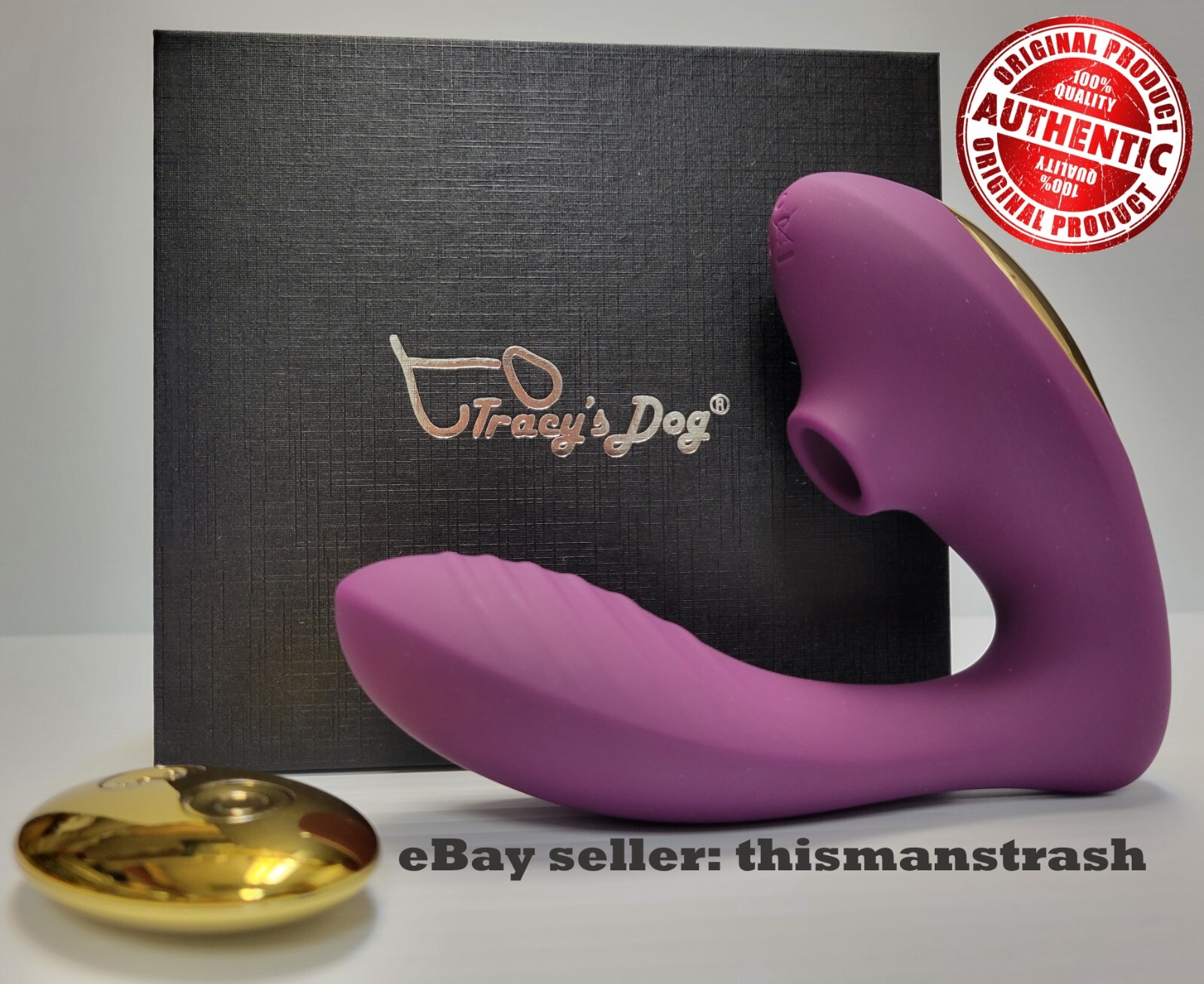(Purple) OG Pro2 Tracy's Dog Clitoral Sucking Vibrator with Remote - Fast Ship!