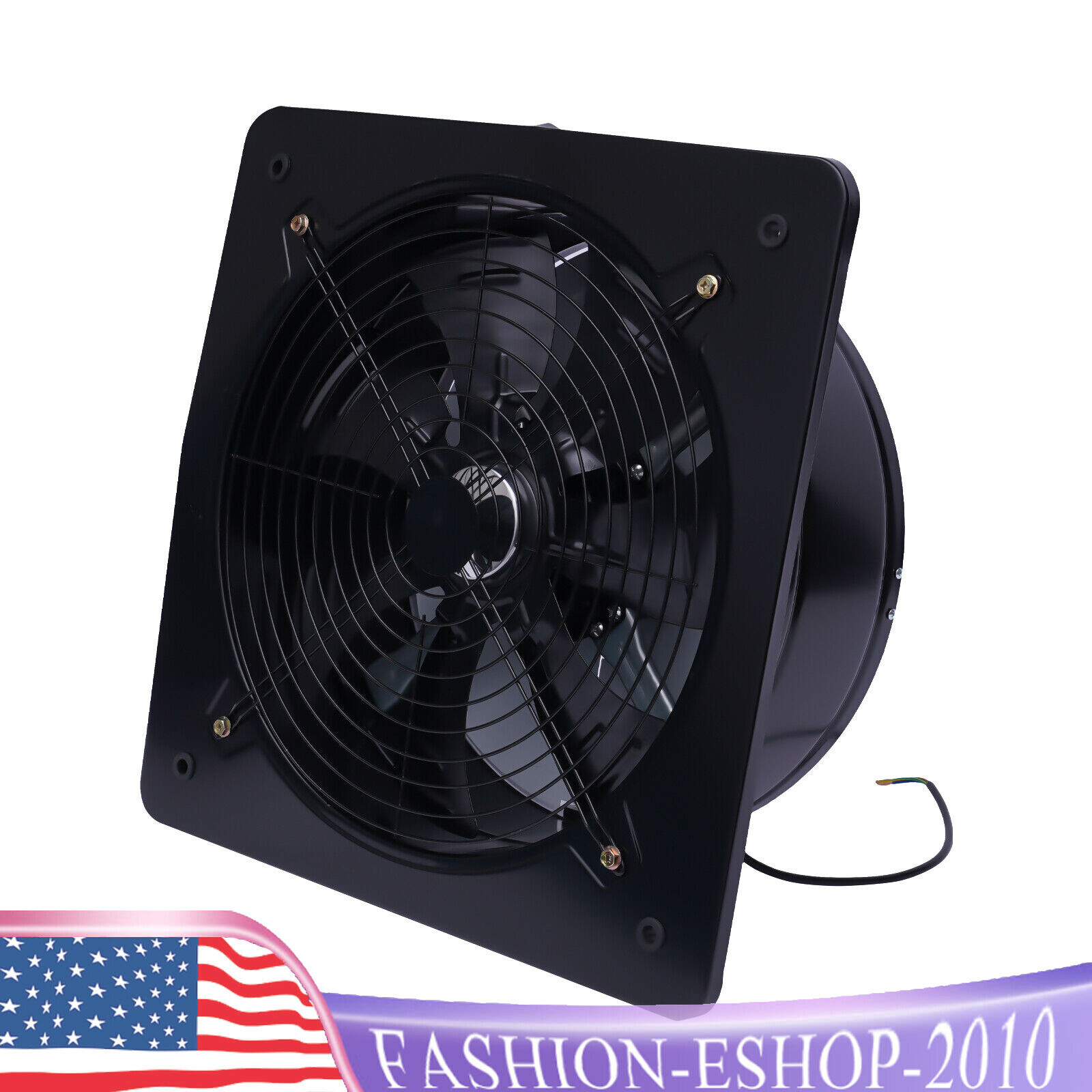 16 Inch 110V Axial Fan 300W Copper Motor 8000 m3h Low Noise Metal Body New