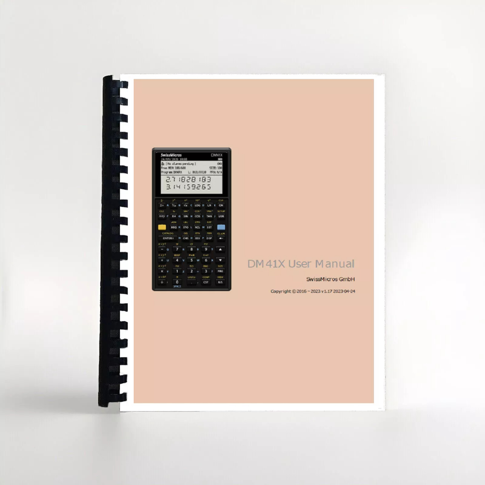 SwissMicros DM-41X user manual (Hewlett Packard HP 41CX Calculator)