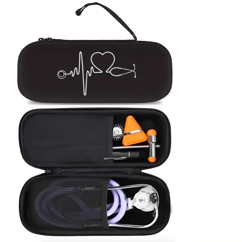 *NEW* BLACK STETHOSCOPE CASE ~ GREAT FOR STORING YOUR OTHER EXAM ITEMS TOO