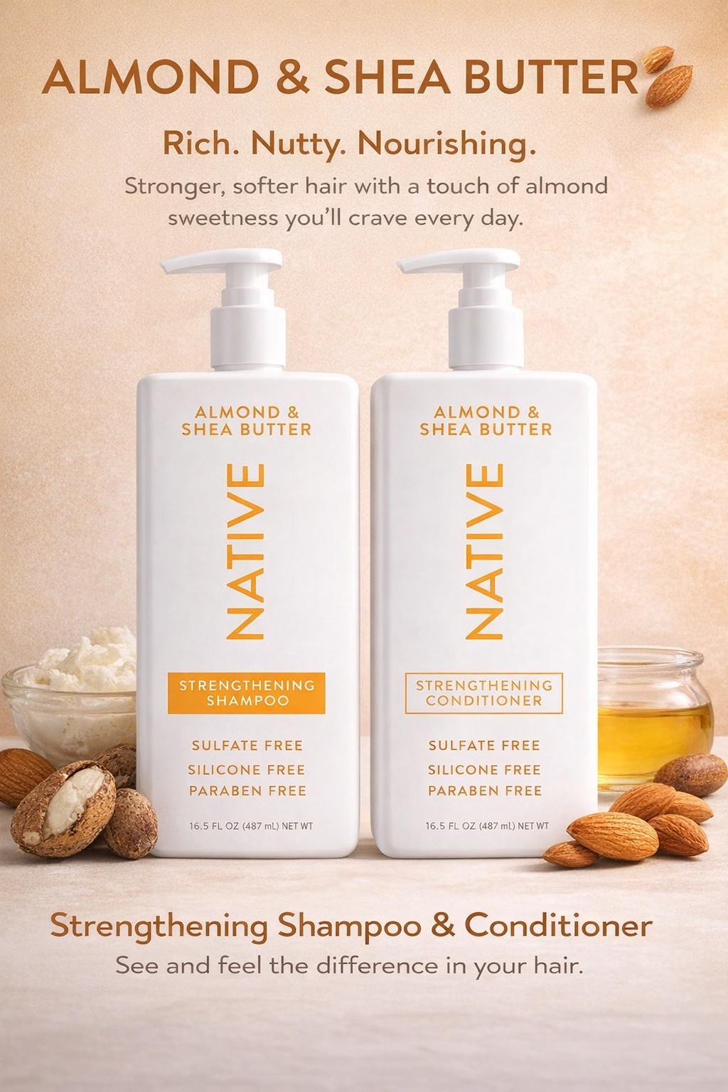 Native Shampoo and Conditioner Contain Naturally Derived Ingredients| All Hair T