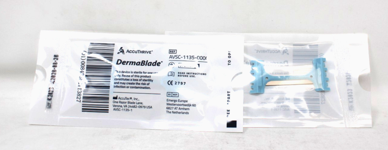 AccuTec AVSC-1135-0000 Accuthrive Derma Biopsy Blade- 50/Open BX