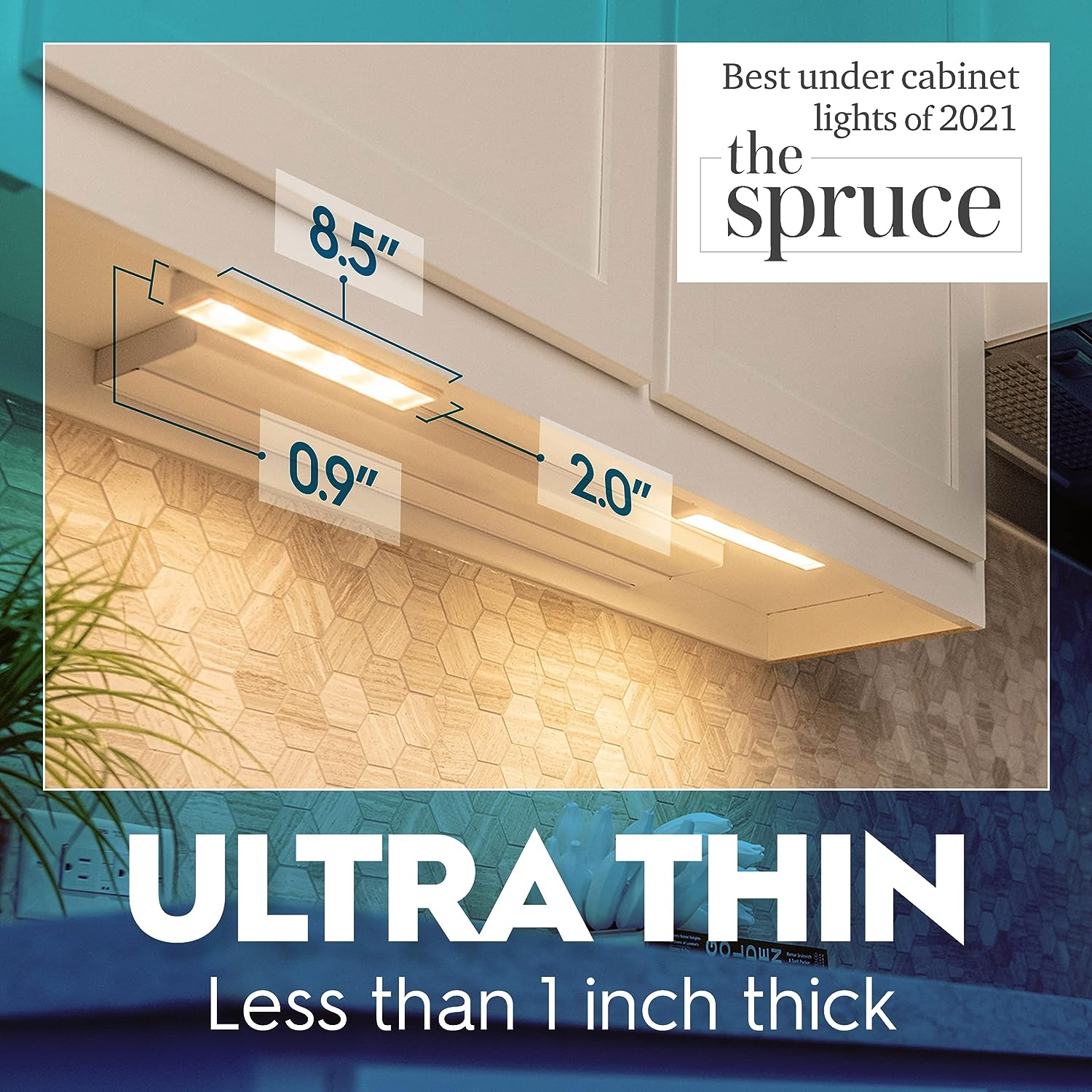 Wireless LED Stick on Light, under Cabinet Lights Battery Operated, under the Co