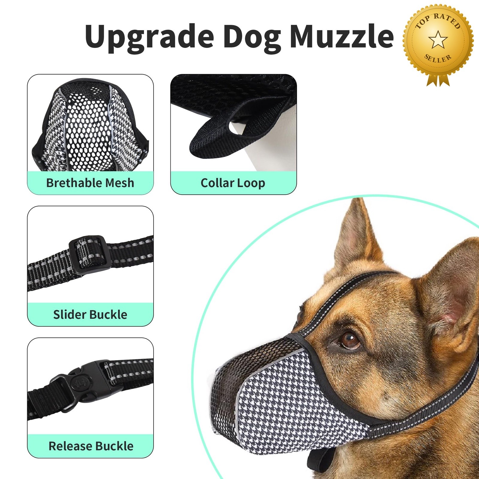 JOYPAWS Dog Muzzle L Black