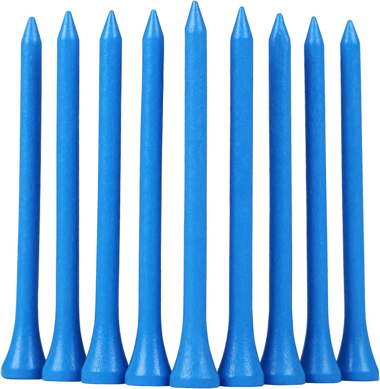 Golf Tees Durable Bamboo 100Pcs 3-1/4" Friendly Blue