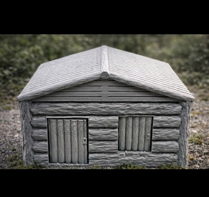 Forest Woodsman's Cabin with Scatter Props 28mm Scale - Pillage D&D Pathfinder