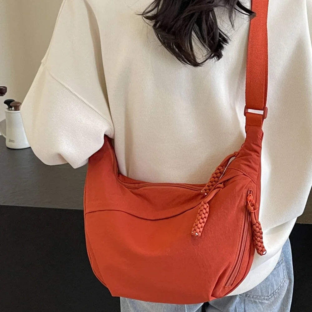 Canvas Crossbody Bags Large Capacity Korean Simplified Shoulder Bag Lightweight