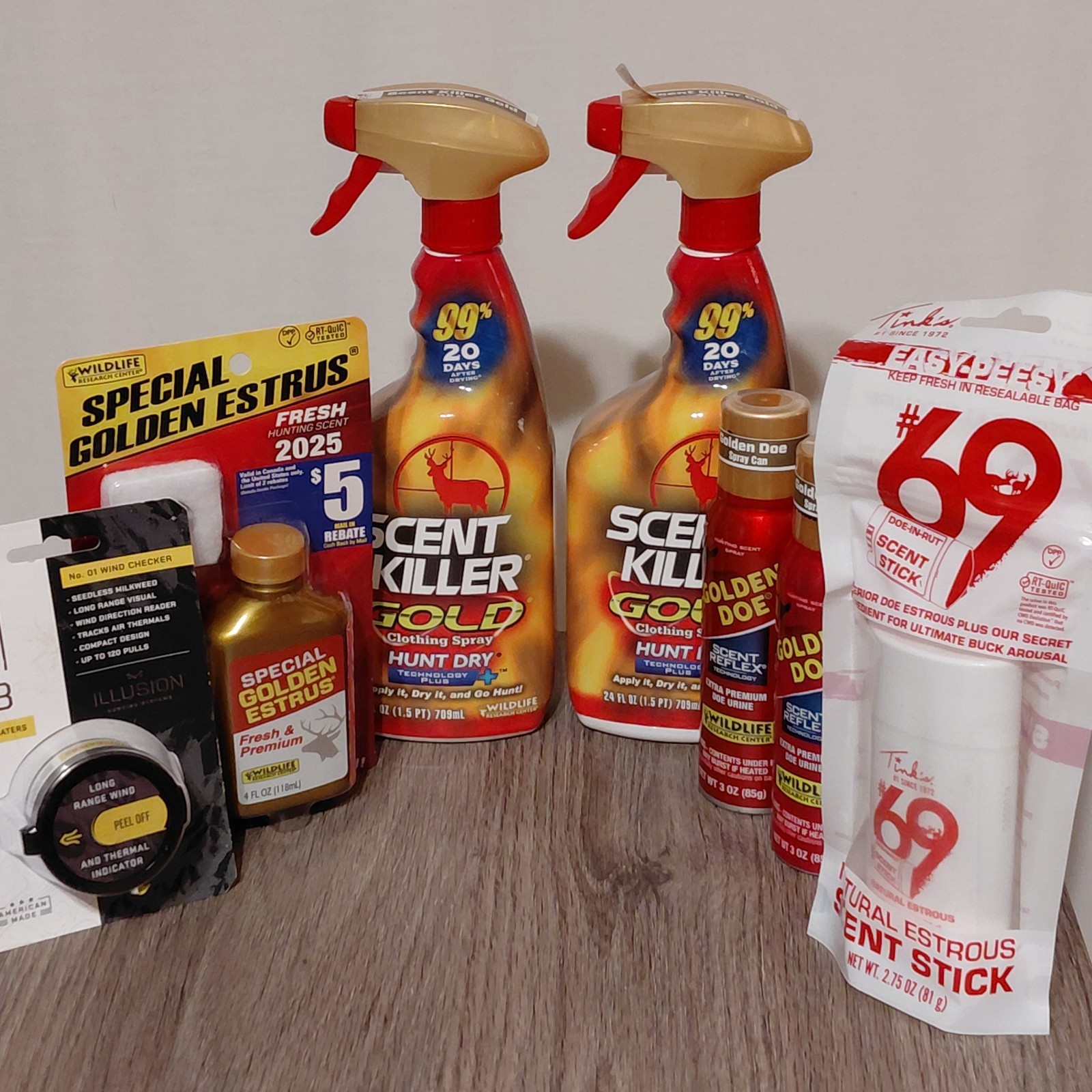 Wildlife Research Center Scent Killer, Golden Doe, Golden Estrus Hunter's Pack