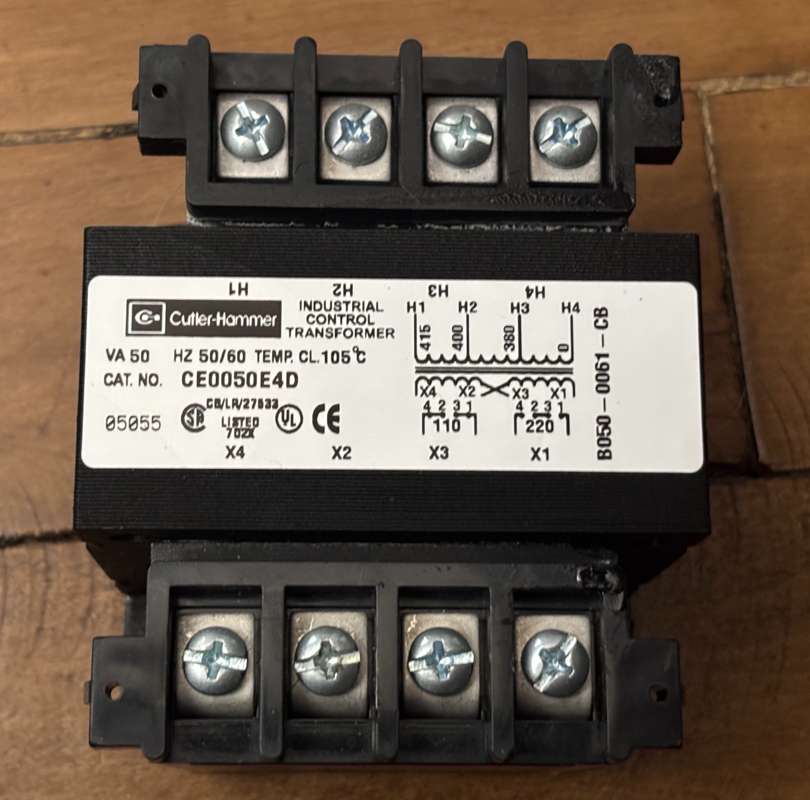 Open Box! Cutler Hammer CE0050E4D Industrial Control Transformer