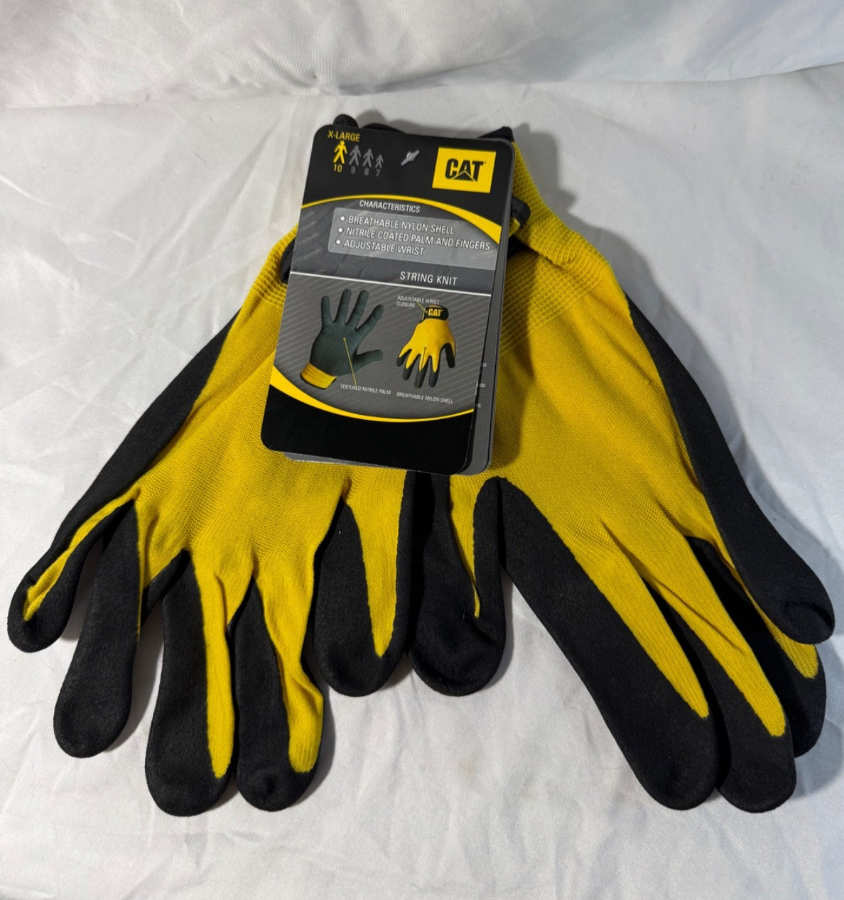 CAT Men's XL Nitrile Coated Nylon Knit Gloves