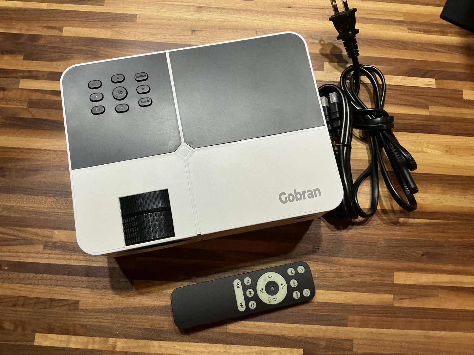 Gobran Portable 1080P Full HD Mini LED Movie Projector H3 White OPEN BOX