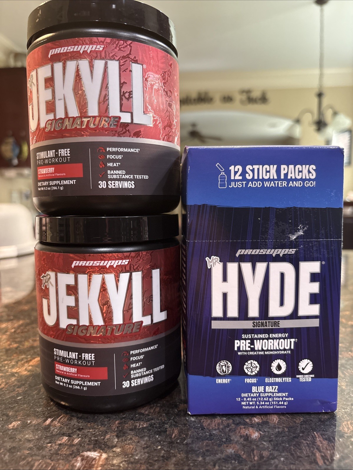 Dr Jekyll Mr Hyde Signature Pre-Workout Powder Strawberry And Blue Razz Bulk Lot