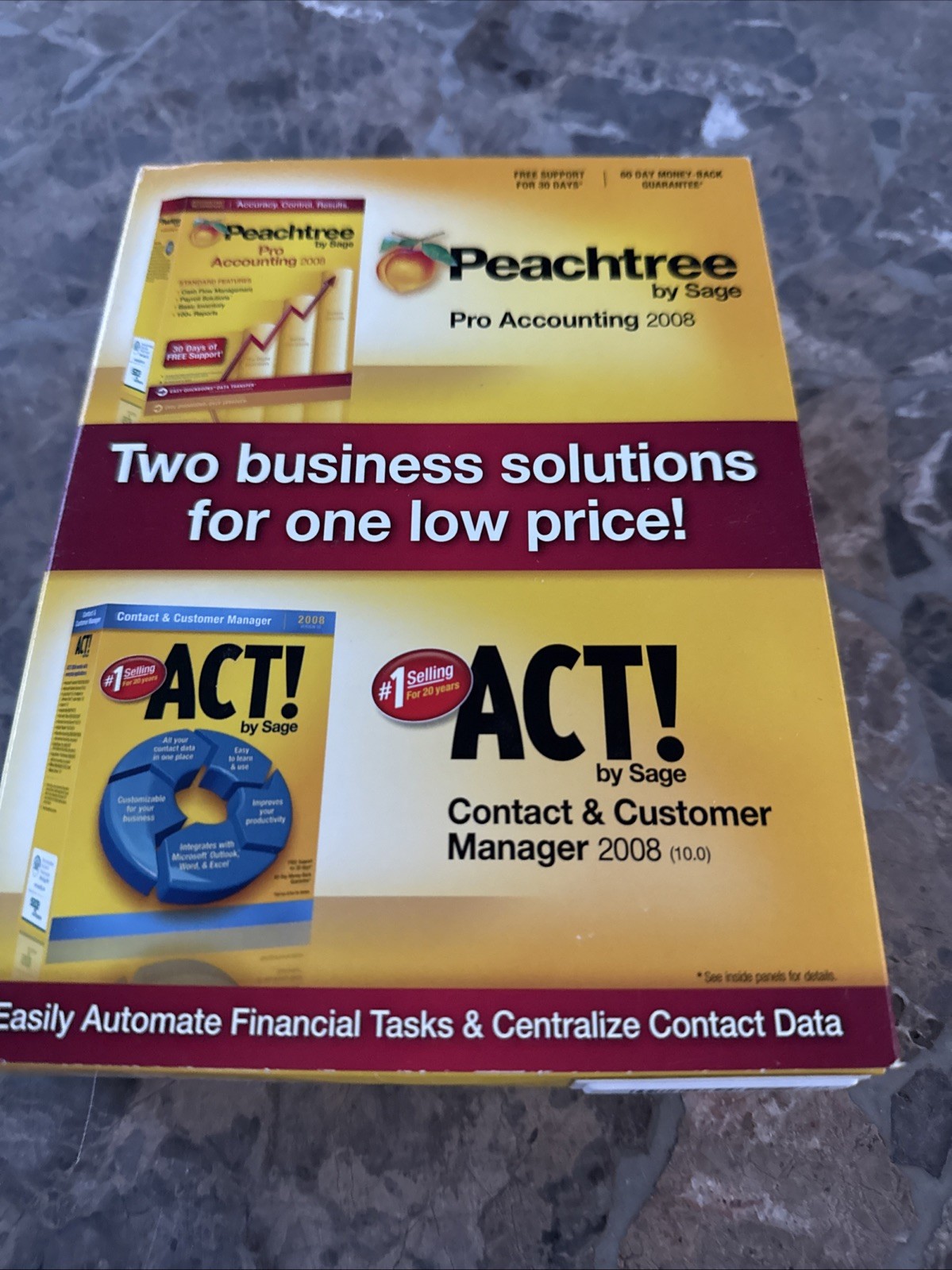 New Sealed Peachtree Pro Accounting Contact Customer Manager 2008 By Sage