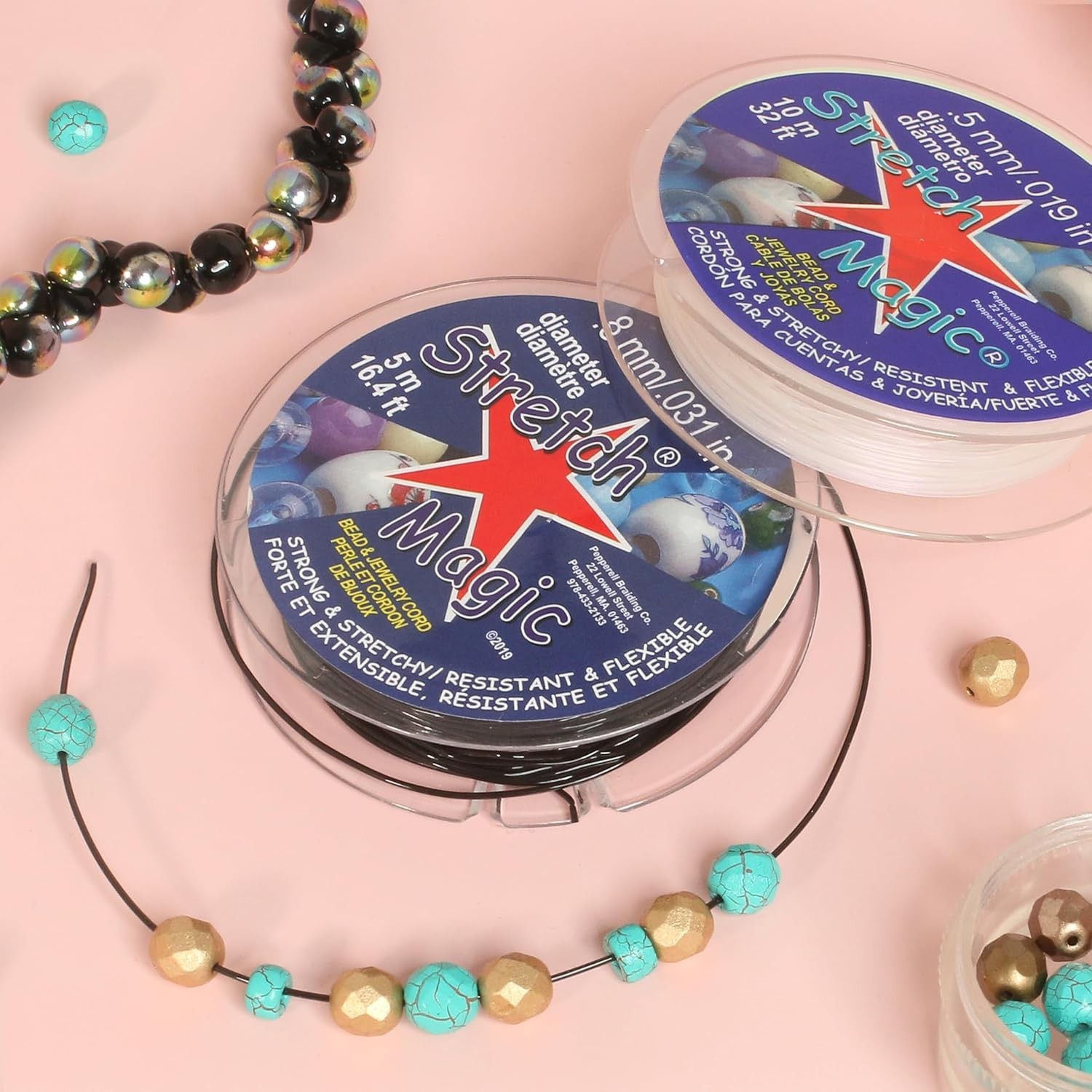 Stretch Magic Elastic Easy to Knot, Strong & Stretchy String for Making Beaded