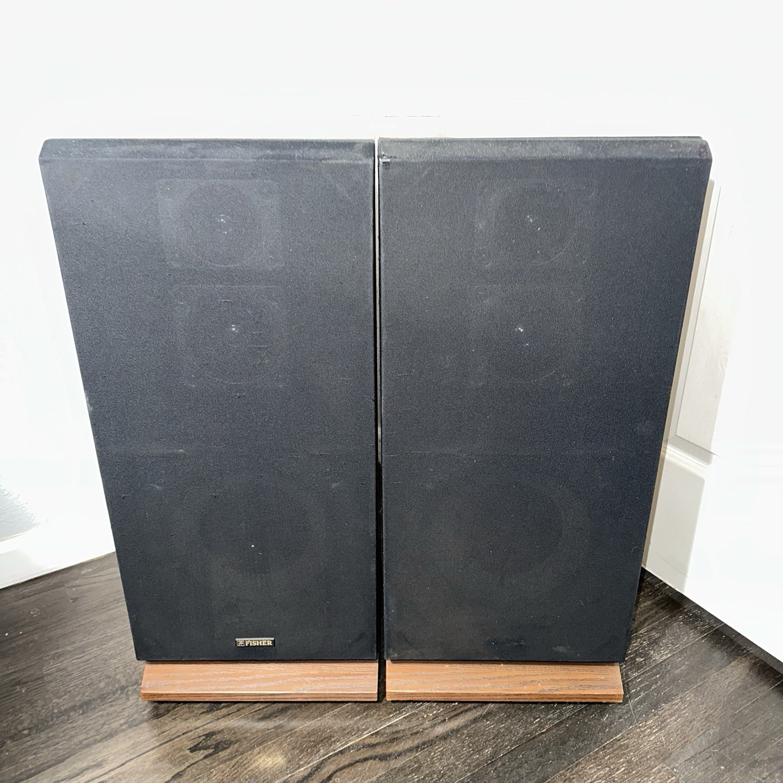 Vintage Fisher Wood Grain Floor Speakers 75w 8 Ohm - Model STV-860