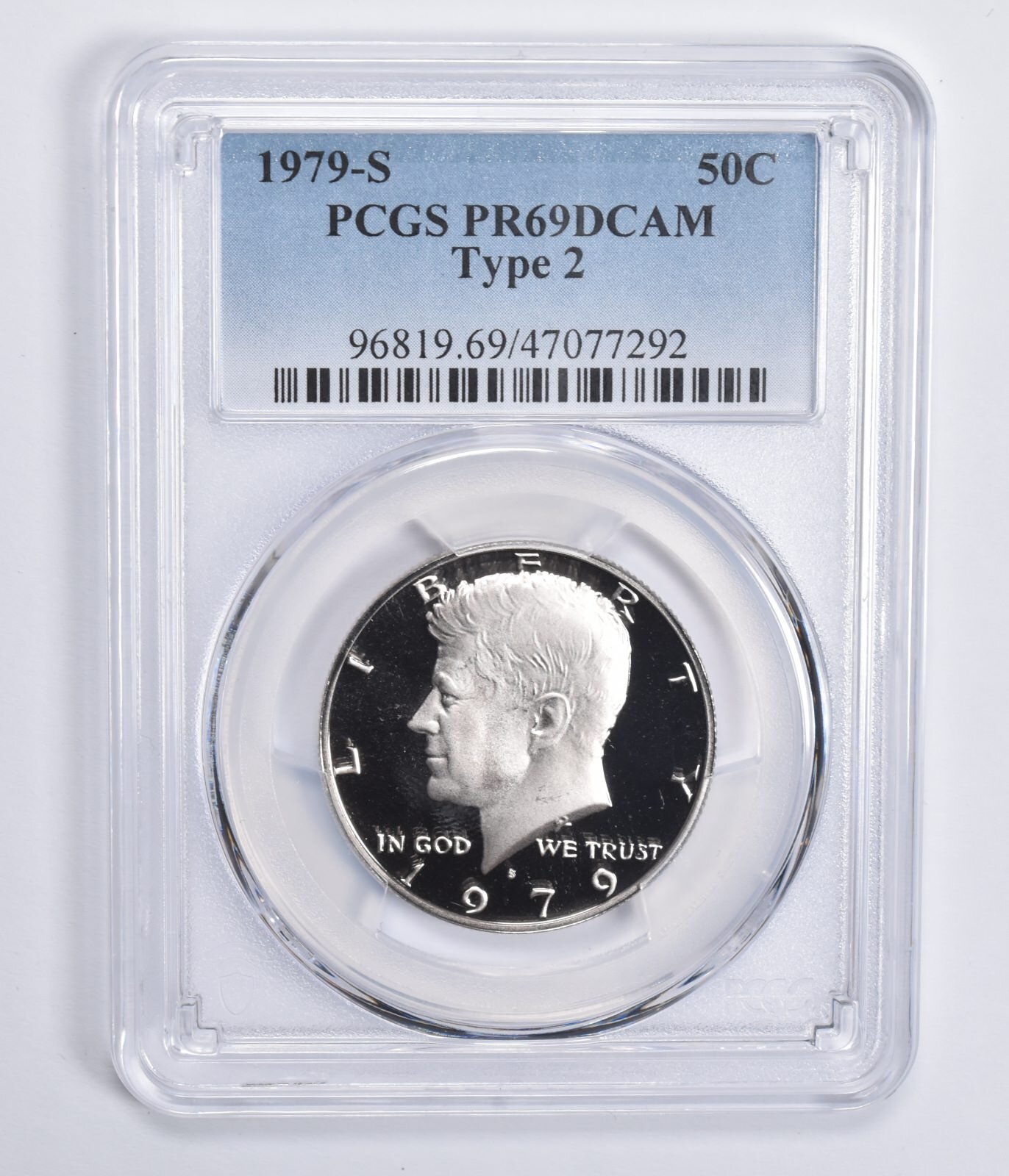 1979-S Kennedy Half Dollar Type 2 PR69 DCAM PCGS Blue Lbl