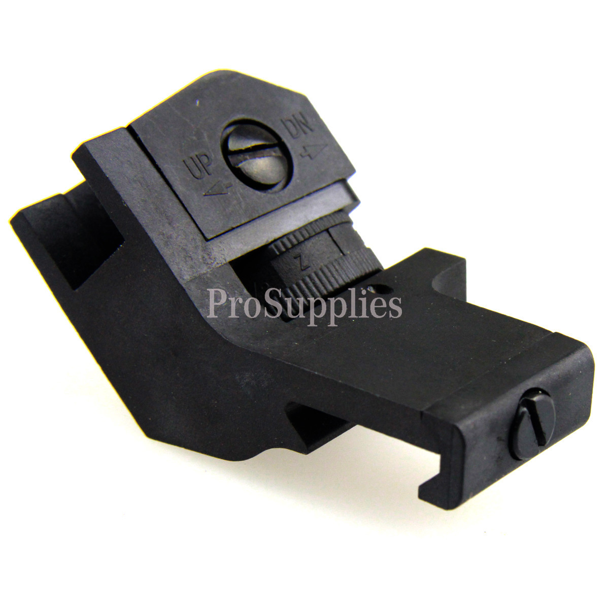Black Front & Rear 45 Degree Rapid Transition BUIS Backup Polymer Sight