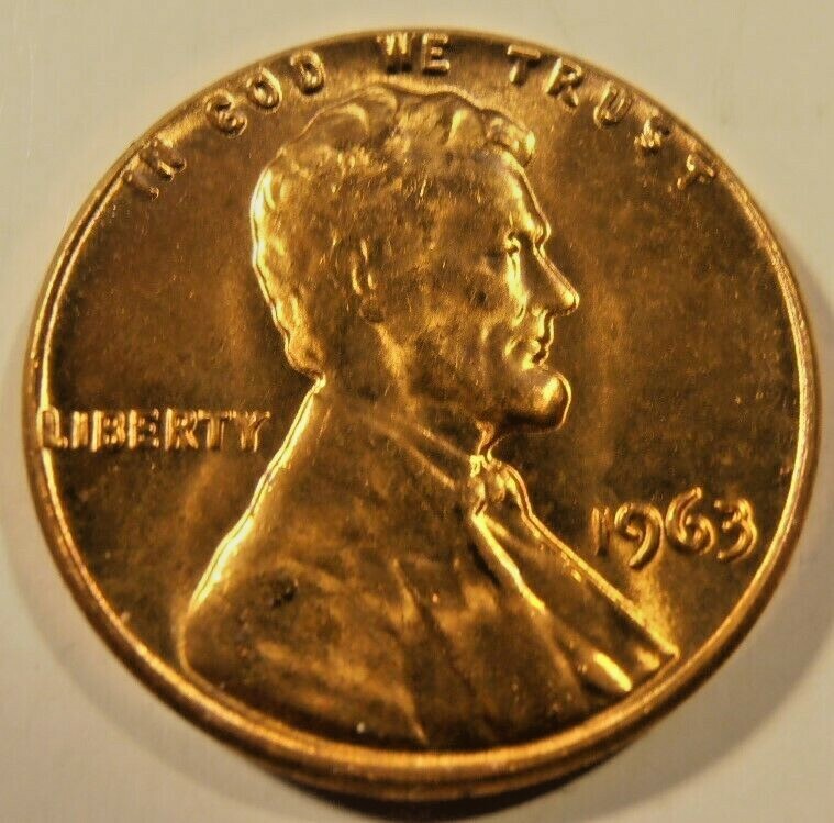1963 P Lincoln Cent -  BU from a nice roll, FREE SHIPPING