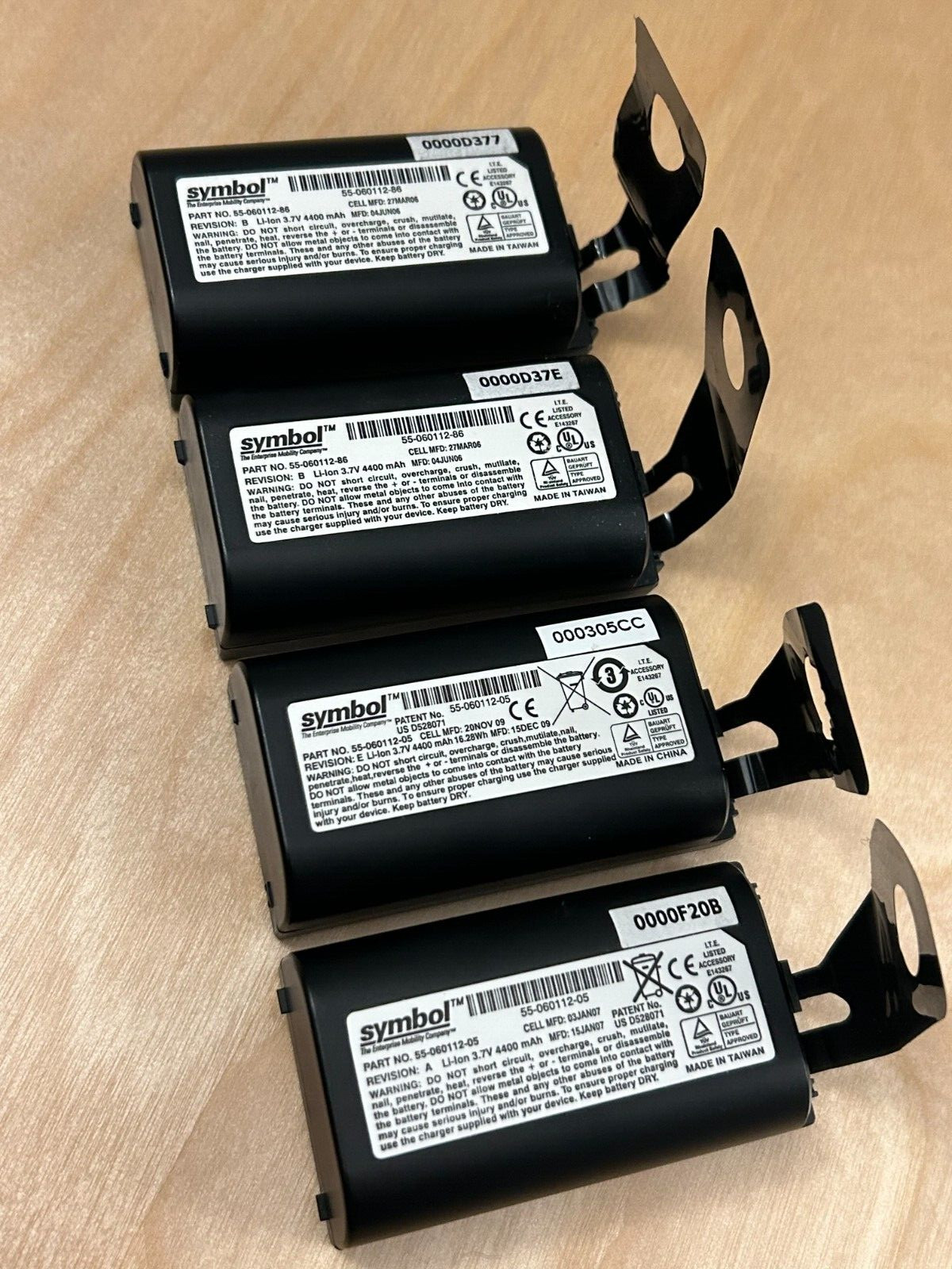 (4) LOT-Symbol 55-060112-86-05 Battery-Motorola Scanner Series MC3100 /MC3190